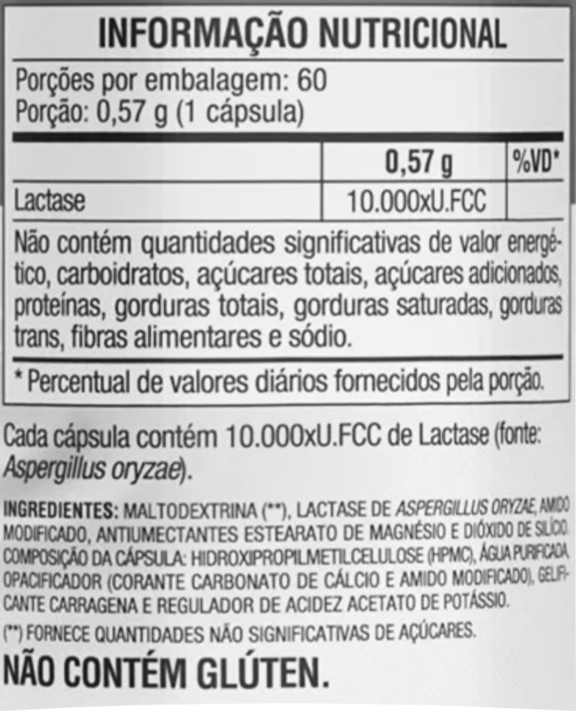 Enzima Digestiva - Laczyme - 60 cap - Vitafor - HOTBODY