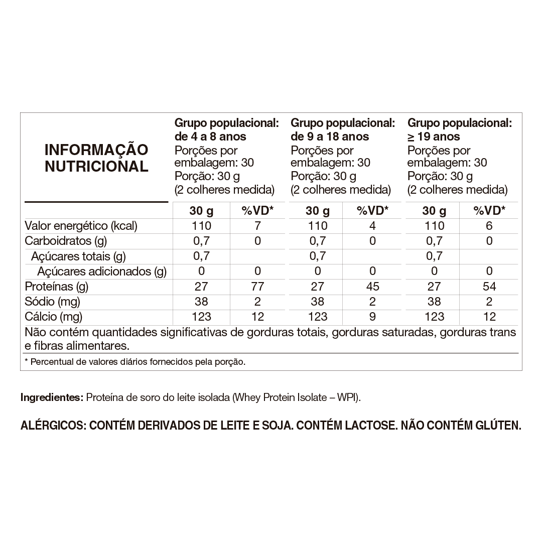 Proteína - Whey Protein Isolado - Isofort - 900g - Vitafor - HOTBODY