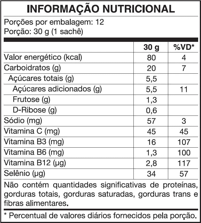 Pré Treino - Endurance Energy gel - 12 sachês 30g - Vitafor - HOTBODY