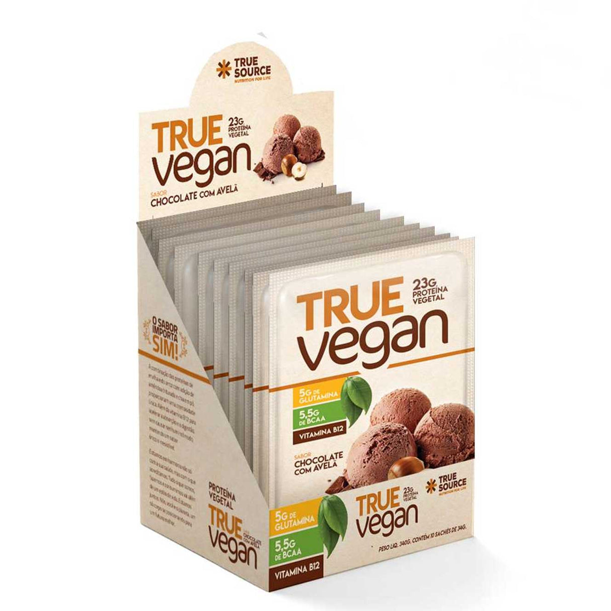 Proteína Vegana - True Vegan - Sachê 34g - True Source - HOTBODY