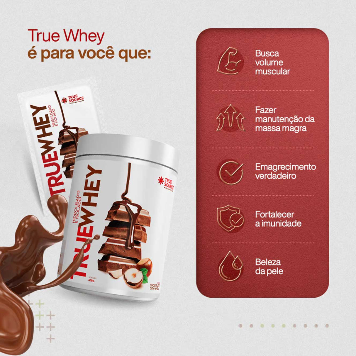 Proteína - True Whey Protein - Sachê 32g - True Source - HOTBODY