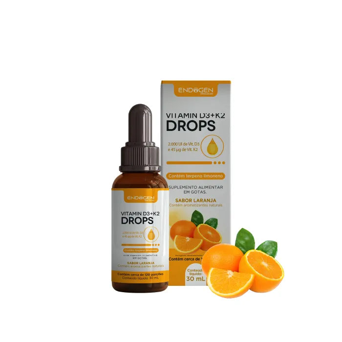 Vitamina D3 + K2 Drops Endogen – Ossos Fortes, Imunidade e Saúde do Coração em Gotas 💧🦴❤️