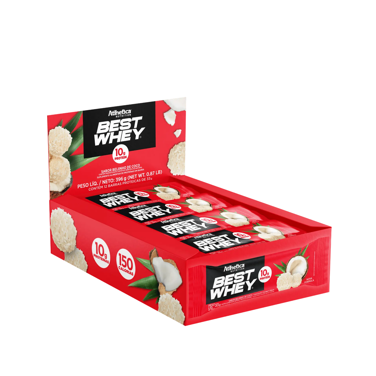 Barra de Proteína - Atlhetica Nutrition – Best Whey Bar – 10g de Proteína (Display com 12 unidades)