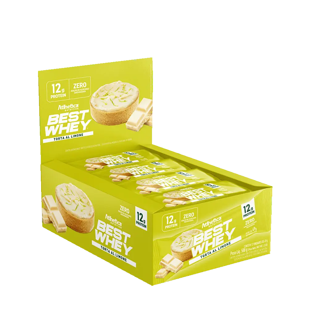 Barra de Proteína - Atlhetica Nutrition – Best Whey Bar – 12g de Proteína (Display com 12 unidades)