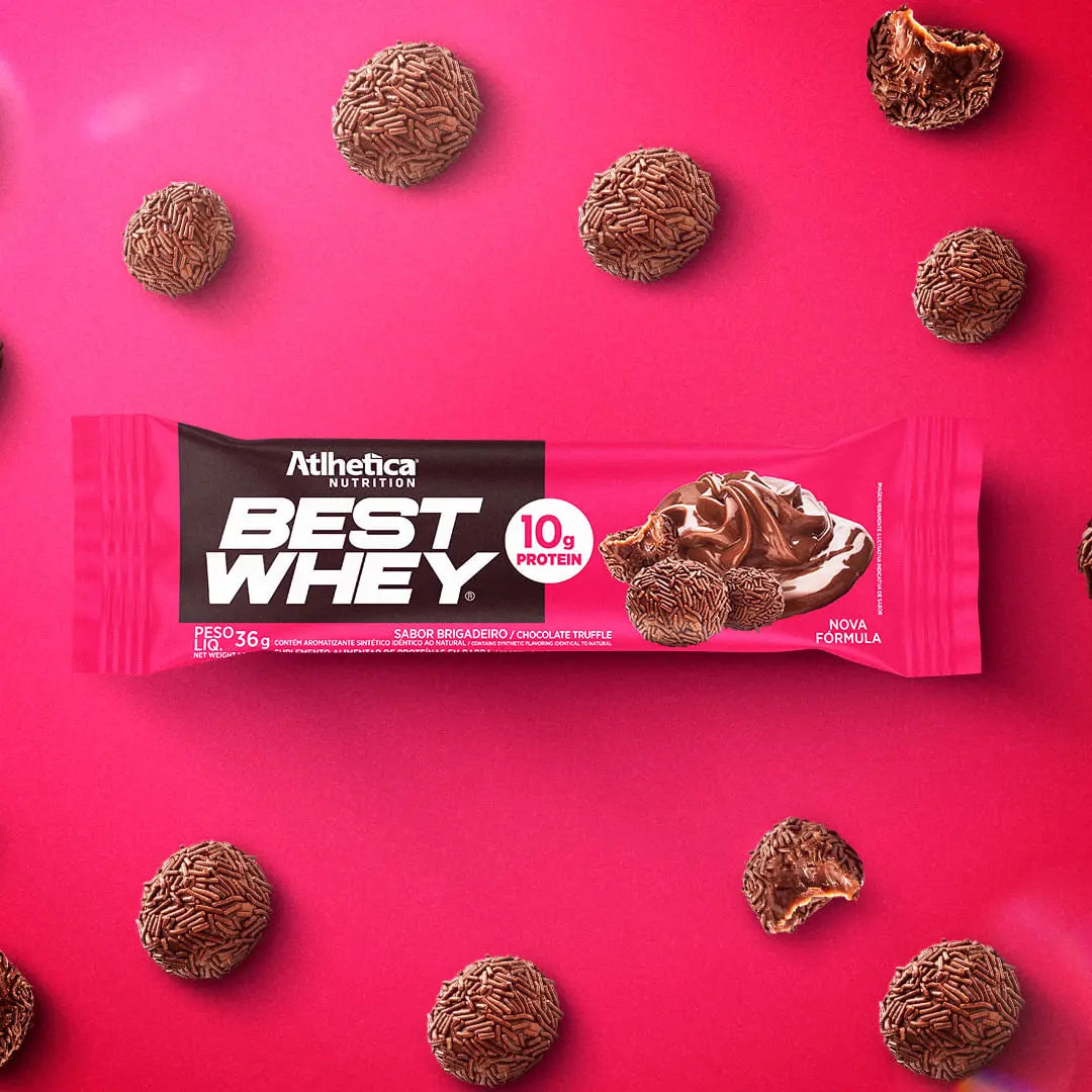 Barra de Proteína - Atlhetica Nutrition – Best Whey Bar – 10g de Proteína (Display com 12 unidades)