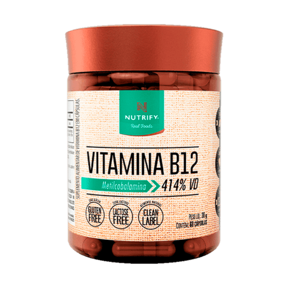 Vitamina B12 Nutrify 60cps metilcobalamina - HOTBODY
