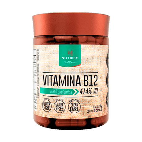 Vitamina B12 Nutrify 60cps metilcobalamina - HOTBODY