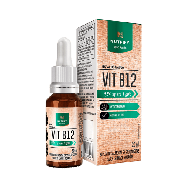 Vitaminas e Minerais - VIT B12 Líquida - NUTRIFY - HOTBODY