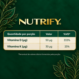 Vitamina D3K2 Nutrify 20ml Sabor limão menta
