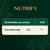 Curcumina Nutrify 30cps extrato padronizado - HOTBODY