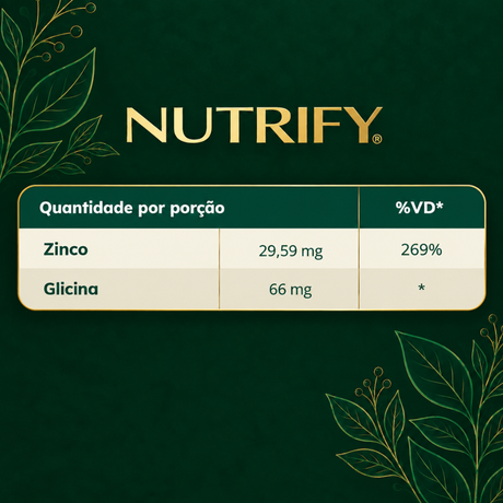 Zinco - 60 cápsulas - NUTRIFY - HOTBODY