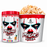 Kit Balde de pipoca + 1 pré treino psicho killer 294g Demons lab