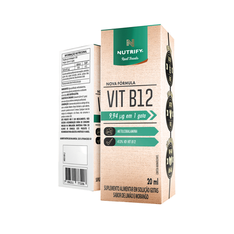 Vitaminas e Minerais - VIT B12 Líquida - NUTRIFY - HOTBODY