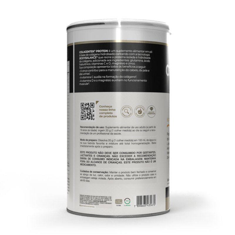 Colagentek Protein - Bodybalance - 460g Cacau - VITAFOR