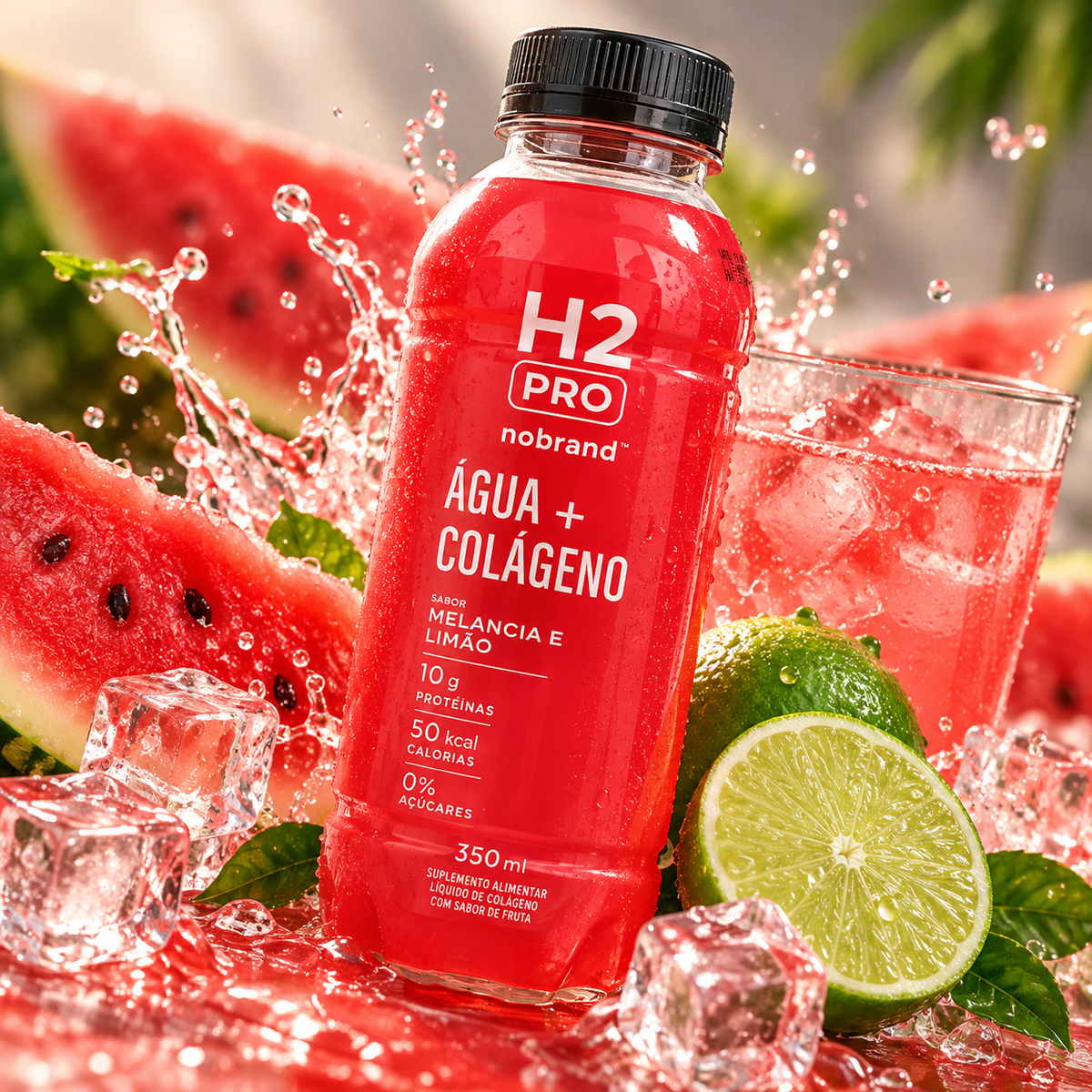 KIT 6x - H2PRO ÁGUA + COLÁGENO 350ML - NOBRAND - HOTBODY