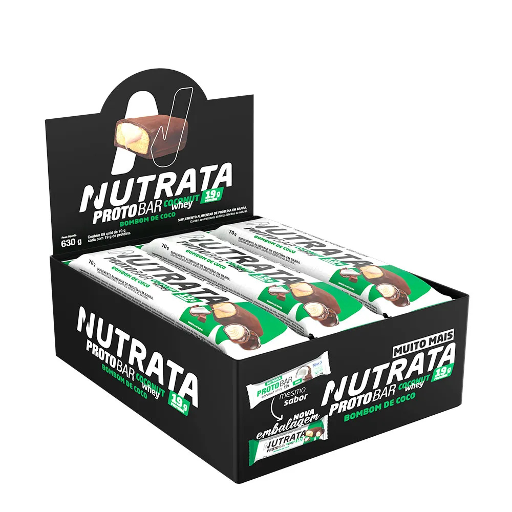 Barra de Proteína - ProtoBar Whey Display 9un - Nutrata
