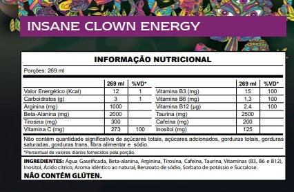 Pré Treino - Insane Clown Energy Lata 269ml PAC C/6 UNI - Demons Lab