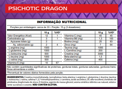 Pré Treino - Psichotic Dragon - Demons Lab - HOTBODY