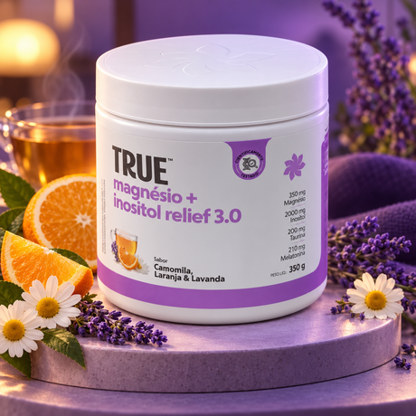 MAGNÉSIO + INOSITOL RELIEF 3.0 - 350G CAMOMILA E LAVANDA - TRUE SOURCE - HOTBODY