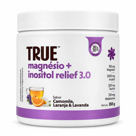 MAGNÉSIO + INOSITOL RELIEF 3.0 - 350G CAMOMILA E LAVANDA - TRUE SOURCE - HOTBODY