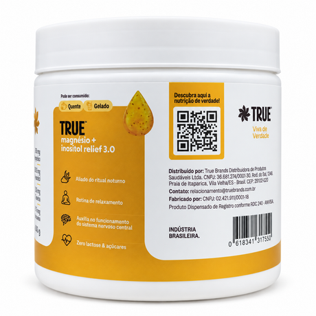 Magnésio + Inositol Relief 3.0 - 350g Maracujá - True Source - HOTBODY