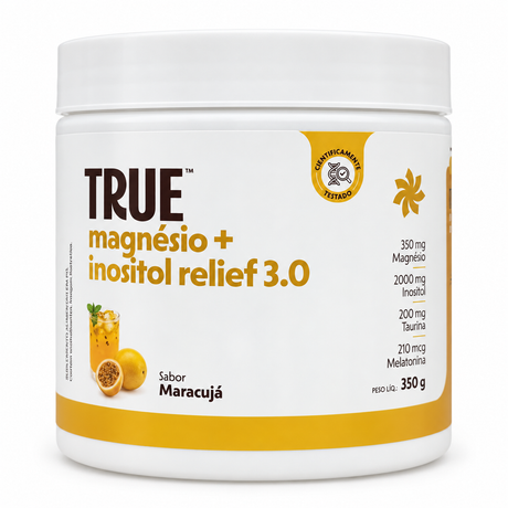 Magnésio + Inositol Relief 3.0 - 350g Maracujá - True Source - HOTBODY