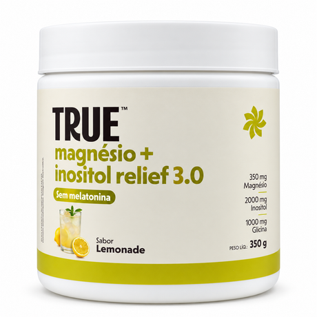 Magnesio + Inositol 3.0 350g Lemonade Sem Melatonina - True source - HOTBODY