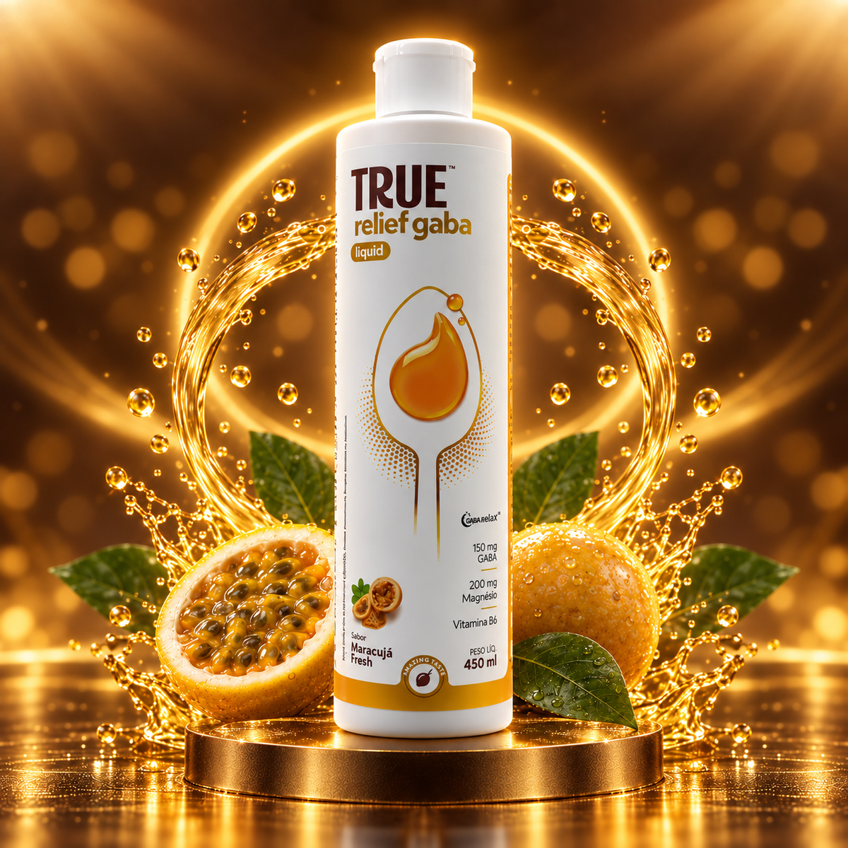 True Source - Relief Gaba Liquid Sabor Maracuja 450ml