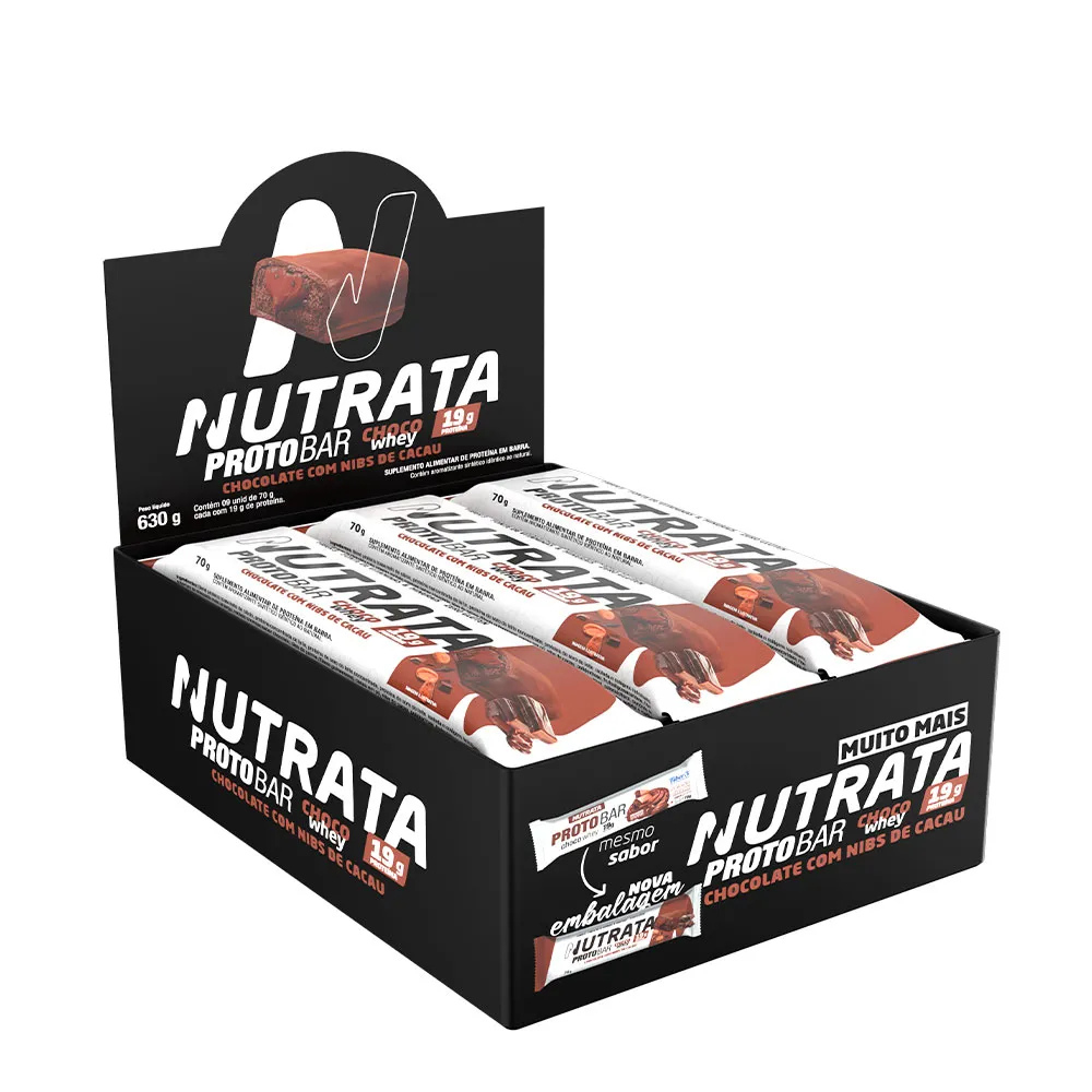 Barra de Proteína - ProtoBar Whey Display 9un - Nutrata
