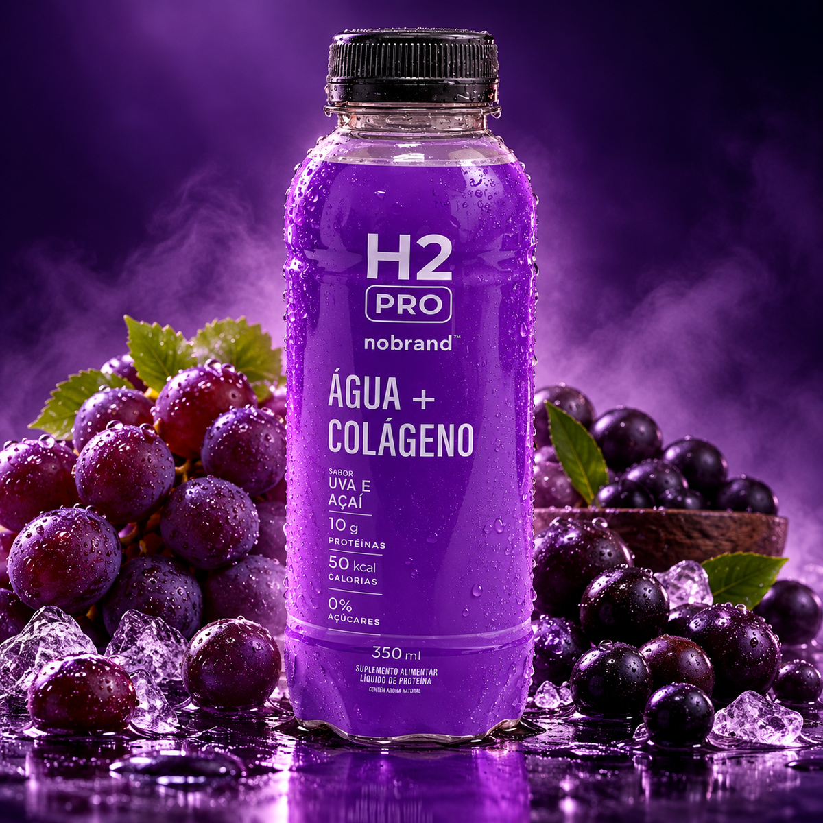 KIT 6x - H2PRO ÁGUA + COLÁGENO 350ML - NOBRAND - HOTBODY
