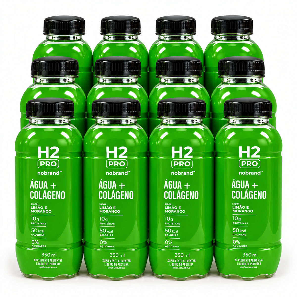 KIT 12X - H2PRO ÁGUA + COLÁGENO 350ML - NOBRAND