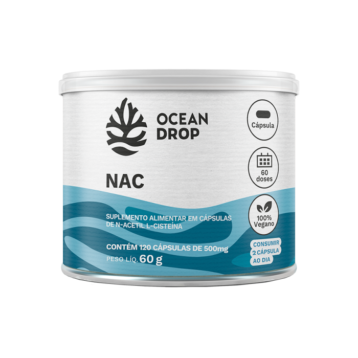Aminoácido - NAC - 120 cápsulas - OCEAN DROP
