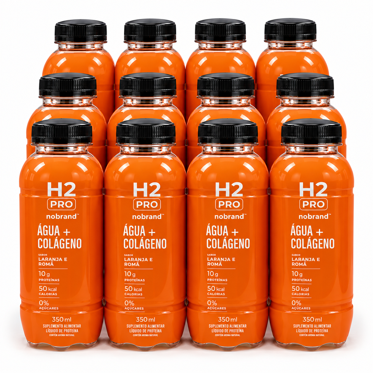 KIT 12X - H2PRO ÁGUA + COLÁGENO 350ML - NOBRAND