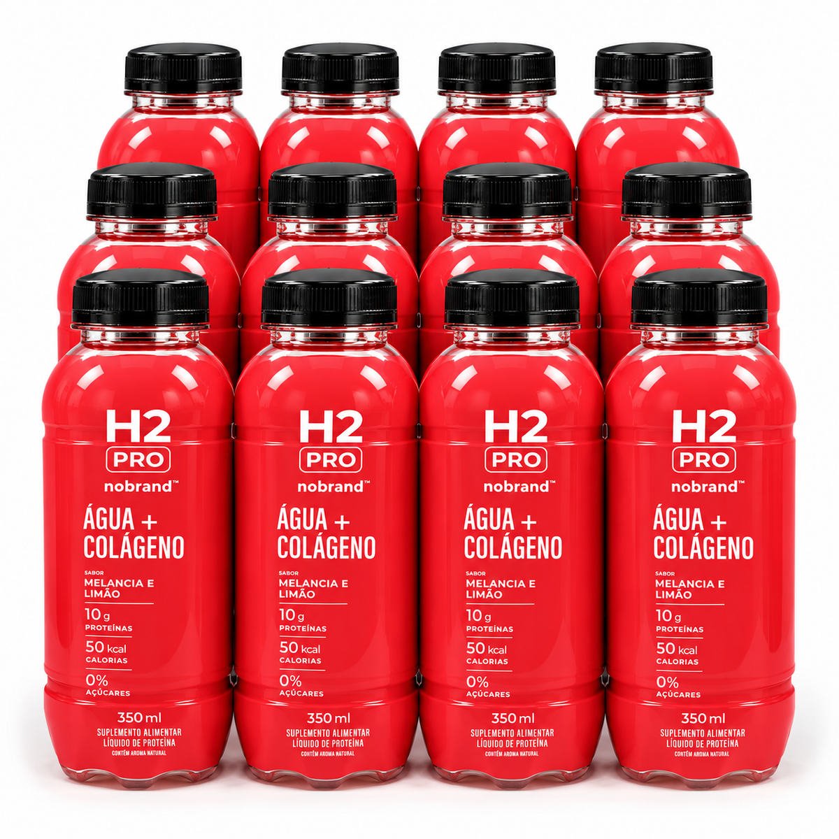 KIT 12X - H2PRO ÁGUA + COLÁGENO 350ML - NOBRAND