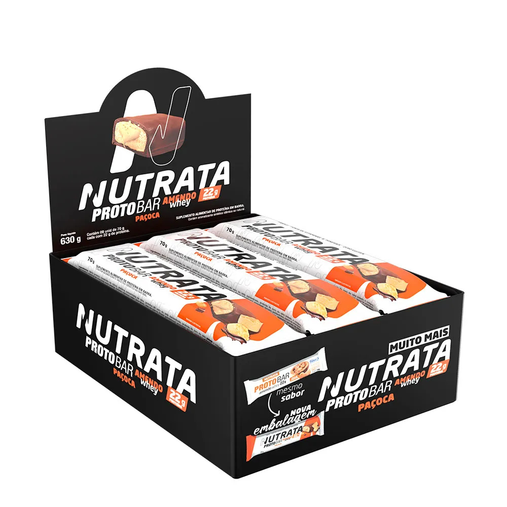 Barra de Proteína - ProtoBar Whey Display 9un - Nutrata