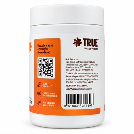 True Source - Vitamina C Lipossomal 60 Caps - HOTBODY