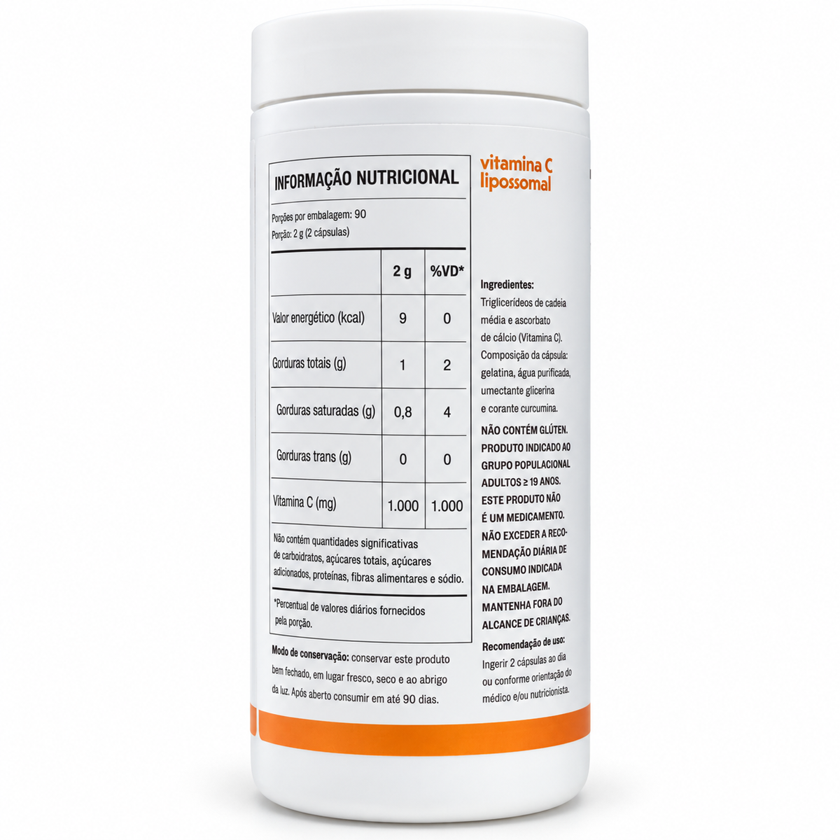 True Source - Vitamina C Lipossomal C/ 180 Caps