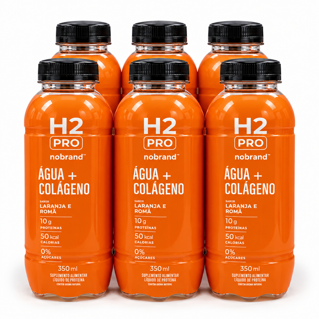 KIT 6x - H2PRO ÁGUA + COLÁGENO 350ML - NOBRAND - HOTBODY