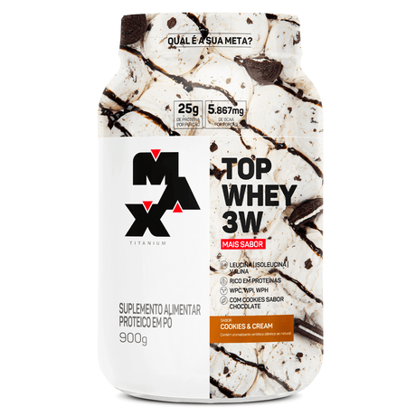 Whey Protein - Top Whey 3W Mais Sabor - Max Titanium - HOTBODY