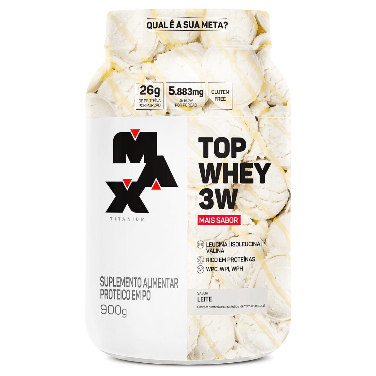Whey Protein - Top Whey 3W Mais Sabor - Max Titanium - HOTBODY