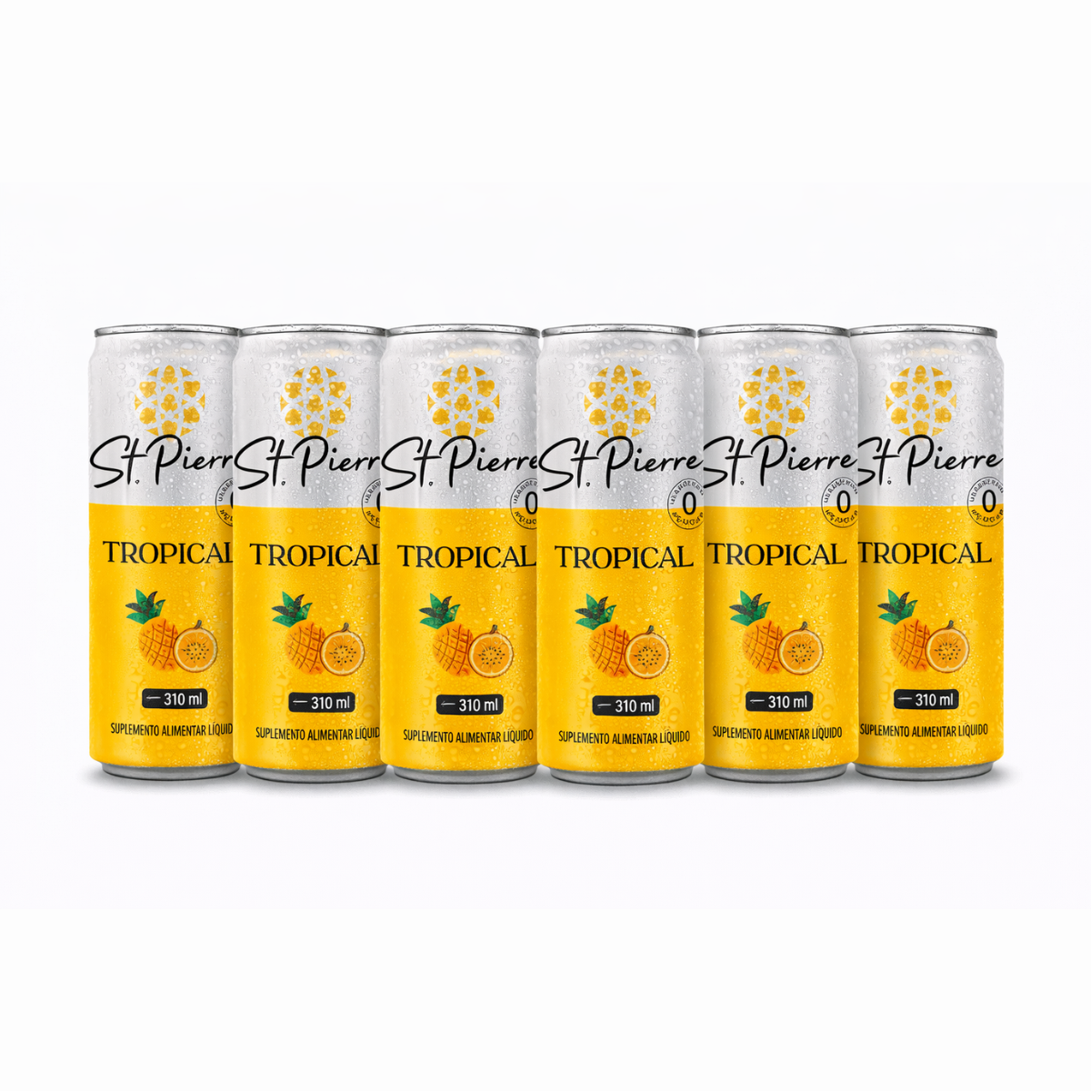 Kit 6 Bebidas Refrigerantes Zero Açúcar 310ml - St. Pierre - HOTBODY
