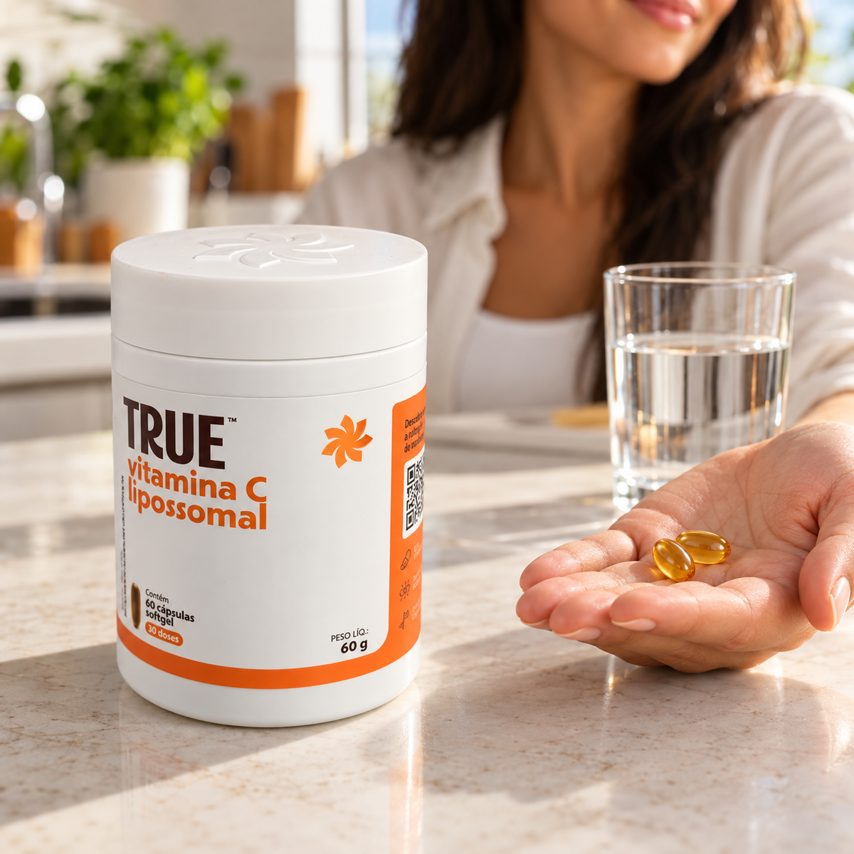 True Source - Vitamina C Lipossomal 60 Caps - HOTBODY