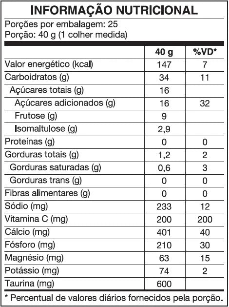 Pré Treino - Endurance Extreme Energy - 1000g laranja - Vitafor - HOTBODY